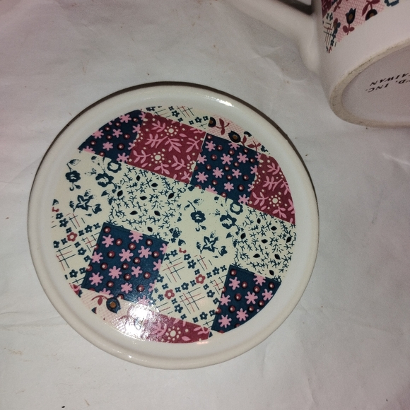 Rare Set Of 3 Different House Of Lloyd 1988 Quilt Mugs W/lids - Picture 9 of 9